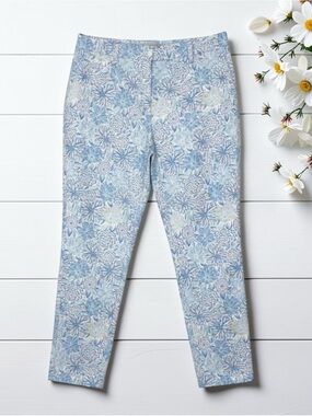 Talbots blue‎ floral Patterned Pants